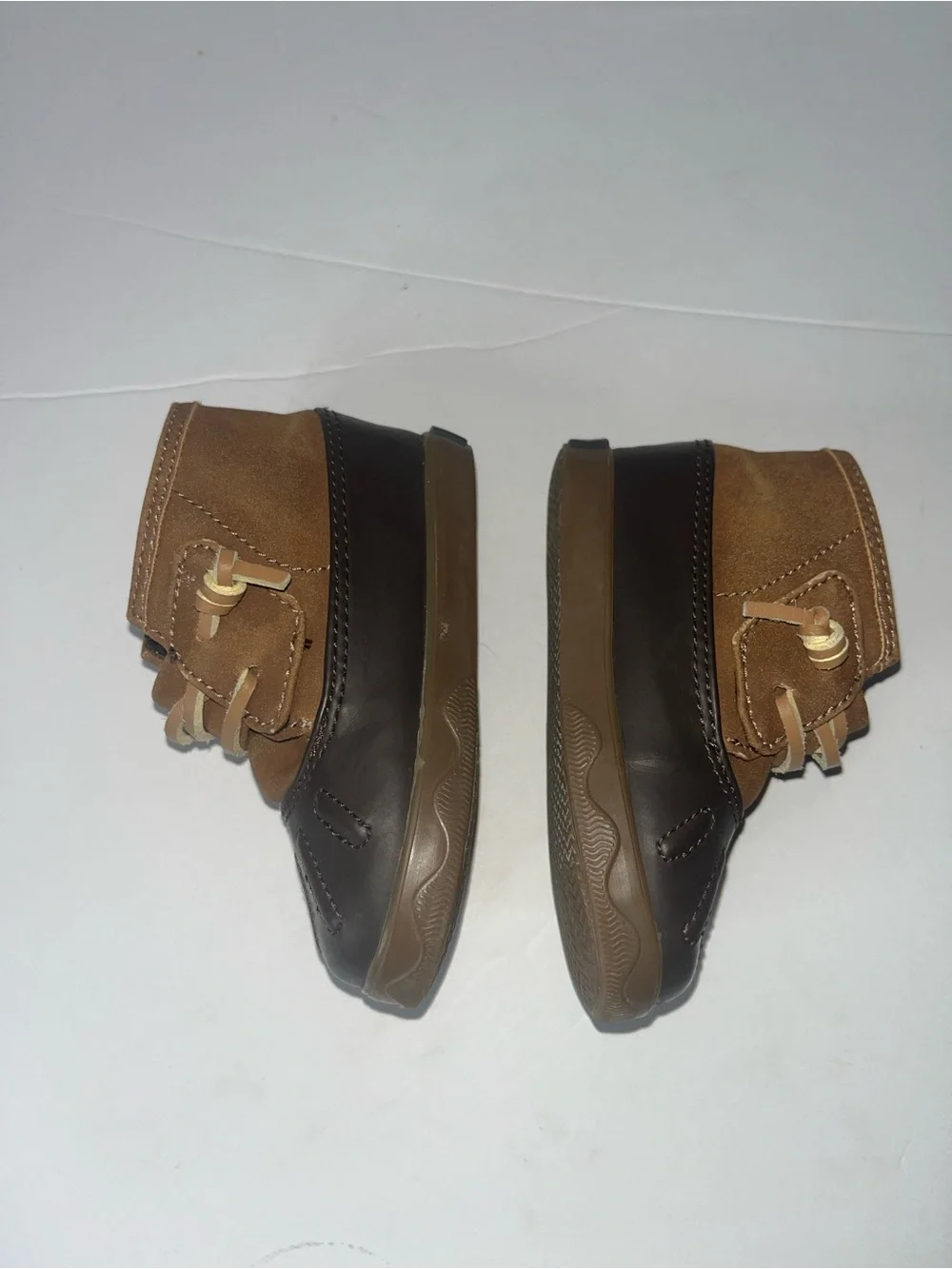 Sperry Baby Boys Brown and Tan Kids Duck Boots size 4